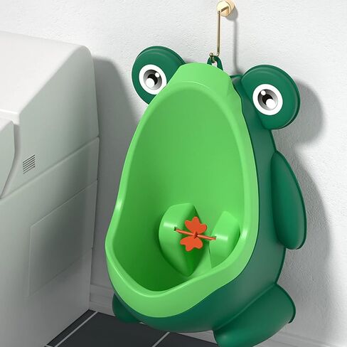Agatige Kids Urinal for Boys, Potty Training Urinal Wall Mounted Standing Position Toddler Toilet Boy Potty Training Toilet Potty Trainer for Toddlers(Green) in Kuwait