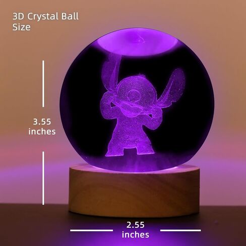 موضوع الفضاء لطيف الوحش 3D كريستال الكرة ضوء الليل لغرفة نوم الأولاد، ديكور غرفة الحضانة الفتيات، هدايا ضوء الليل الكريستال الأزرق 3D، 16 لون التحكم عن بعد in Saudi Arabia