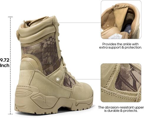 NORTIV 8 Men's Military Tactical Work Boots Hiking Motorcycle Combat Boots in Kuwait