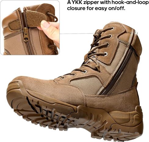 NORTIV 8 Men's Military Tactical Work Boots Hiking Motorcycle Combat Boots in Saudi Arabia
