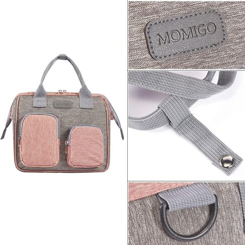 Diaper Bag Backpack- Baby Waterproof Multi-Function Mini Smart Diaper Bag Backpack Baby Messenger for Outdoor & Working Mothers, Medium Size (Pink) in Kuwait