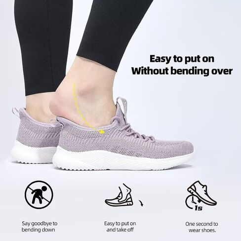 Lamincoa Slip On Womens Walking Shoes Hands Free Tennis Running Shoes Lightweight Memory Foam Gym Sneakers Jogging and Casual Sports Shoes for Women in Saudi Arabia