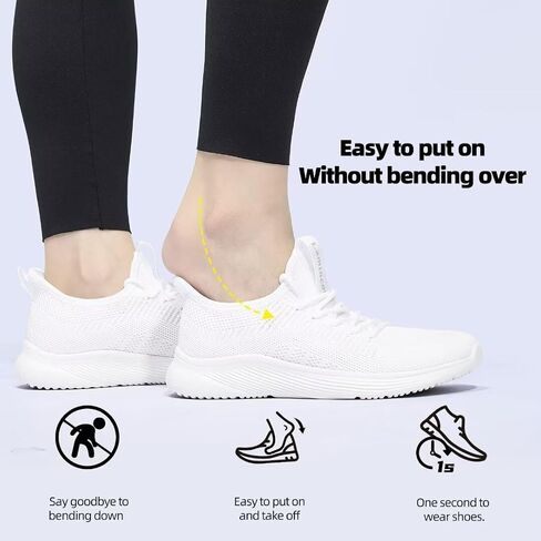 Lamincoa Slip On Womens Walking Shoes Hands Free Tennis Running Shoes Lightweight Memory Foam Gym Sneakers Jogging and Casual Sports Shoes for Women in Saudi Arabia