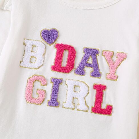 طفلة عيد ميلاد الزي الصيف رسالة التطريز تي شيرت فراشة تول توتو تنورة 2 قطعة مجموعات الملابس لطيف in Kuwait