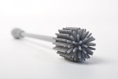 فرشاة تنظيف زجاجات المياه من السيليكون لغسل حاويات الرقبة الضيقة، زجاجة رياضية مفرغة، أكواب، قارورة، مزهرية وأواني زجاجية فرشاة زجاجة مرنة (برتقالي) in Saudi Arabia