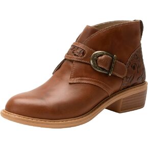 Alegria Womens Mikki Western Buckle Leather Bootie in Kuwait