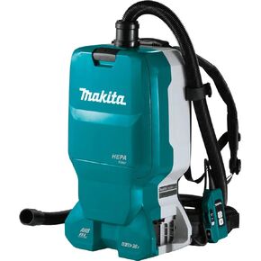 Makita XCV18ZX 18V X2 LXT® Lithium-Ion (36V) Brushless Cordless 1.6 Gallon HEPA Filter Backpack Dry Dust Extractor, AWS™ Capable, Tool Only