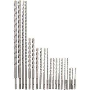 20 Piece SDS Rotary Hammer Concrete Masonry Carbide Tipped Drill Bit Set fit Milwaukee Hilti Bosch