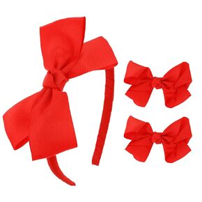 Semato Black Bow Headband with 2 Pcs Black Bows Hair Clips Headbands for Girls Black Bow for Hair Headbands Bow Hair Accessories for Baby Girls Toddlers