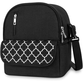 Breast Pump Bag - Small Size Cooler and Moistureproof Backpack Double Layer for Mother Baby Bottle Breast Milk Pump Outdoor Working Backpack Lunch Bag (Grey)