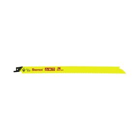 Starrett BR121014-20 Bi-Metal Unique Straight King Cut Fire, Rescue and Demolition Reciprocating Saw Blade, 0.050" Thick, 10-14 TPI, 12" Length x 3/4" Width, Fluorescent Yellow (Pack of 20)