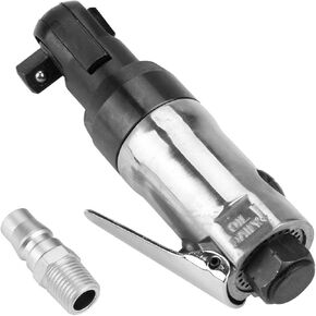 Mini Air Powered Ratchet Wrench, Square Drive Straight Shank Pneumatic Air Ratchet Wrench Professional Tool(3/8")