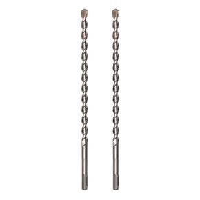 3/8" x 12" Masonry Drill Bit 3/8 inch SDS Plus Hammer Drill Bit, Concrete Drill Bit for Block Wall, Brick, Stone, 2 Pack