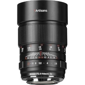 7artisans 60mmF2.8 Macro 2X Manual Focus Full Frame Mirrorless Camera Lens Compatible for Canon RF Mount Cameras EOS-R RP R3 R5 R6 etc.