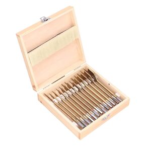 13 Pieces Spade Drill Bits, Titanium Coating Carbon Steel Paddle Flat Bits Flatwood Hole Cutter Drill Bit Set Spade Bit Set Assorted Set for Fast Drilling Applications in Wood