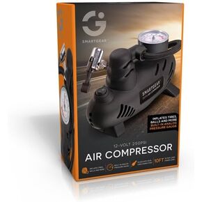 SmartGear Air Compressor 12-Volt/250 PSI 12V Powered Compressor With Inflation Tips Included, Black, STG-6245-TX in Saudi Arabia