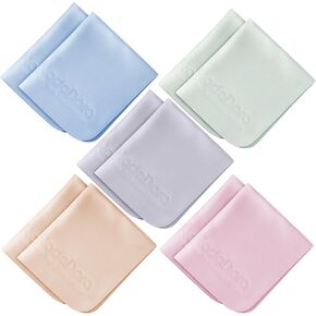 Nadadora Individually Wrapped Premium Microfiber Glasses Cleaning Cloths,20 Pack,Extra Thick,Soft and Dense for Eyeglasses,Sunglasses,Camera,Jewelry,Phone,Lense,Screen,LCD,Reusable and Washable,6"X7"