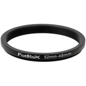 Fotodiox Metal Step Down Ring, Anodized Black Metal 52mm-48mm, 52-48 mm