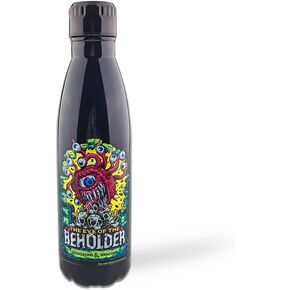 زجاجة مياه من الفولاذ المقاوم للصدأ من JUST FUNKY Dungeons and Dragons | حاوية سفر 25 أونصة | يضم TheEye of the Beholder وشعار DND | مرخص رسميًا in Kuwait