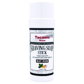 Taconic Shave Bay Rum Shaving Soap Stick with Antioxident Rich Oils for a Smooth Shave