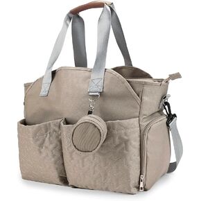 Breast Pump Bag - Baby Diaper Tote Bag with Laptop Sleeve Fit 15 Inch Laptop and Insulation Pocket, Fit Most Breast Pumps Like Medela, Spectra S1,S2 AVENT