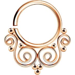 BanaVega Stainless Steel Annealed Nose Ring 16 Gauge 5/16 8mm Septum Earrings Piercing Jewelry See More Colors