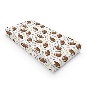 Watercolor American Football Baby Changing Pad Cover for Boy Girl 32''x16'' American Football Rules Fitted Diaper Change Table Sheet Outdoor Sports Gift Soft Breathable Baby Changing Table Mats