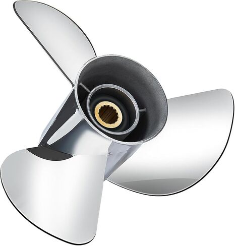 Jason Marine 13 x 19 Stainless Steel YBS Series OEM Upgrade Outboard Propeller for Yamaha Engines 60-115 HP, No.688-45970-03-98,Semi Cleaver Blades,15 Tooth,Rh in Saudi Arabia