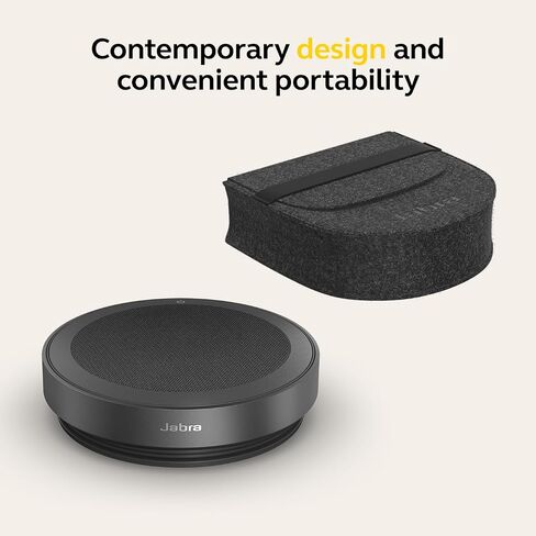Jabra Speak2 75 Wireless Bluetooth Speakerphone - Portable Speaker with 4 Noise-Cancelling Mics, 65mm Full-Range Speakers & USB-A Bluetooth Adapter - Certified Microsoft Teams Speaker - Dark Grey in Saudi Arabia