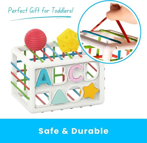 PlenPLAY 7-in-1 Activity Cube for Toddlers 1-3 - Educational Toy with Shape Sorter, Abacus, Xylophone, Peekaboo, Slides, and Gears - Sensory Toys for Toddlers 1-3 in Saudi Arabia