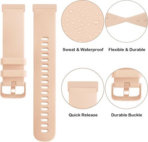 3-Pack Sport Bands Compatible with Fitbit Versa 4/Versa 3/Sense 2/Sense Band, Classic Soft Silicone Replacement Wristband Strap Accessories for Women Men(Black/Midnight Blue/Gray) in Saudi Arabia