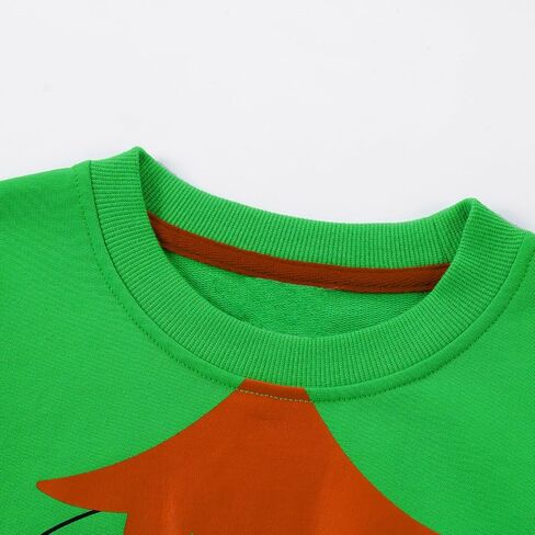 طفل بنين عيد الميلاد البلوز الاطفال عيد الميلاد الرنة سانتا عطلة سترة طويلة الأكمام Crewneck البلوز 2-7T in Saudi Arabia