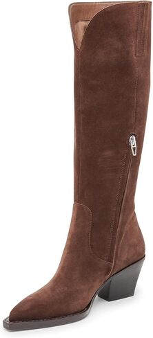 Dolce Vita Women's RAJ Fashion Boot, DK BROWN SUEDE, 7.5 in Saudi Arabia