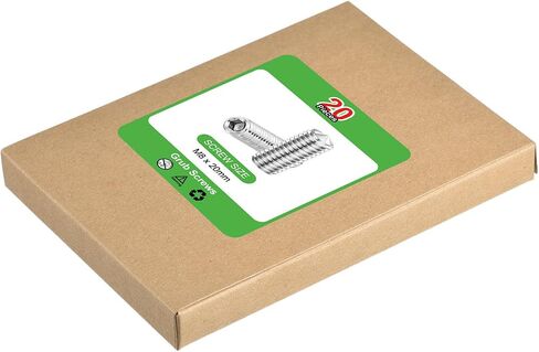 مجموعة براغي Uxcell 40 قطعة M4x5mm 304 من الفولاذ المقاوم للصدأ ذات نقطة مخروطية سداسية مقبس للآلات وإصلاحات المنزل والتركيبات فضية in Saudi Arabia