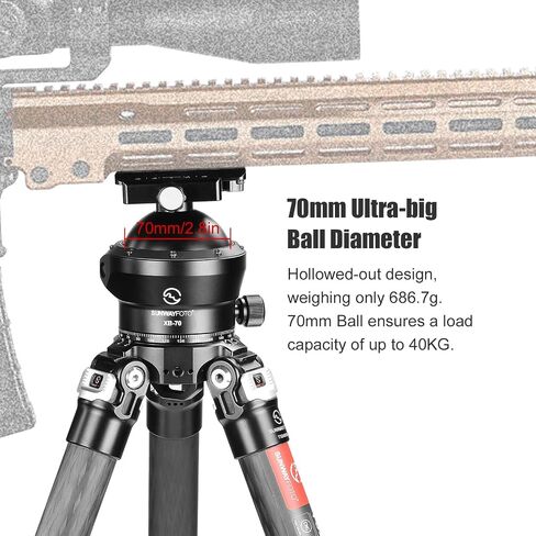 SUNWAYFOTO XB-70DL 70mm Low Profile Tripod Ball Head,Ballhead for Cameras,Load 88lb(40KG) in Saudi Arabia