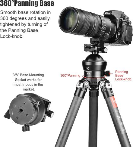 SUNWAYFOTO XB-70DL 70mm Low Profile Tripod Ball Head,Ballhead for Cameras,Load 88lb(40KG) in Saudi Arabia