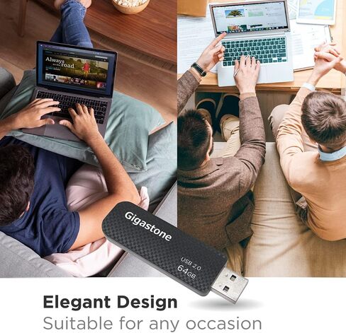 محرك أقراص فلاش Gigastone V30 سعة 32 جيجابايت USB 2.0، محرك قلم بتصميم منزلق قابل للسحب، محرك إبهام بنمط ألياف الكربون، أداء موثوق ومتين in Saudi Arabia