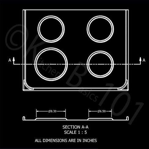أساسيات المطبخ 101 WB31T10010 وWB31T10011 مقالي بديلة من الكروم لنطاق GE/Hotpoint الكهربائي مع فتحة قفل - تتضمن مقاليتين مقاس 6 بوصات و2 مقالي مقاس 8 بوصات، 4 عبوات in Kuwait