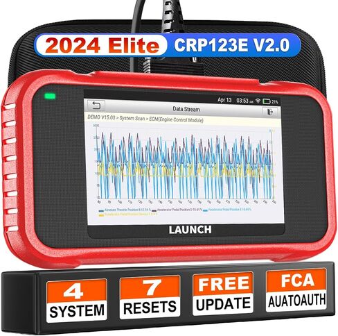 2023 Newest LAUNCH CRP129E Code Reader Oil/EPB/SAS/TPMS/DPF/BMS/Throttle Reset,Injector Coding Diagnostic Scanner,Lifetime Free Online Update,ABS SRS TCM Engine OBD2 Scanner,AUTO VIN + TPMS Tool in Saudi Arabia