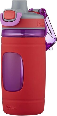 غطاء سيليكون فلو للأطفال وفم واسع من بوبا كيدز، 16 أونصة، زجاجة مياه مكونة من قطعتين، متوسطة، حجر فاتح؛ صبغ التعادل الحجري الفاتح in Kuwait