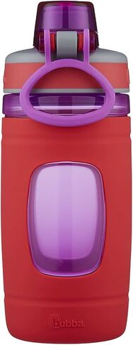 غطاء سيليكون فلو للأطفال وفم واسع من بوبا كيدز، 16 أونصة، زجاجة مياه مكونة من قطعتين، متوسطة، حجر فاتح؛ صبغ التعادل الحجري الفاتح in Kuwait