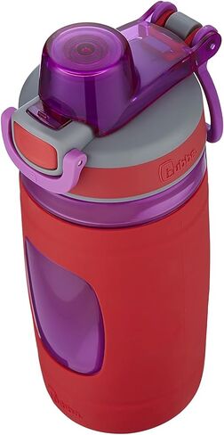 غطاء سيليكون فلو للأطفال وفم واسع من بوبا كيدز، 16 أونصة، زجاجة مياه مكونة من قطعتين، متوسطة، حجر فاتح؛ صبغ التعادل الحجري الفاتح in Kuwait