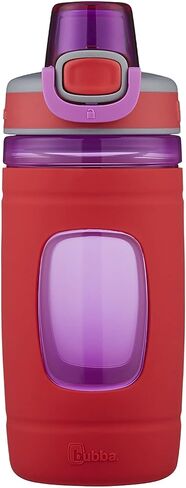 غطاء سيليكون فلو للأطفال وفم واسع من بوبا كيدز، 16 أونصة، زجاجة مياه مكونة من قطعتين، متوسطة، حجر فاتح؛ صبغ التعادل الحجري الفاتح in Kuwait