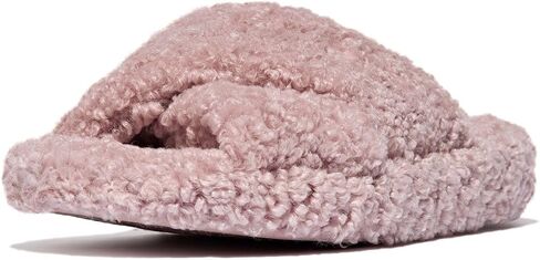 FitFlop Women's Iqushion D-Luxe Padded Teddy Cross Slides Wedge Sandal in Saudi Arabia
