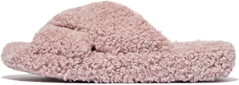 FitFlop Women's Iqushion D-Luxe Padded Teddy Cross Slides Wedge Sandal in Saudi Arabia