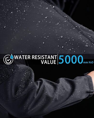 سترة تكتيكية للرجال من MAGCOMSEN مقاومة للماء 6 جيوب بطانة من الصوف الناعم للمشي لمسافات طويلة سترة شتوية سترة واقية ملابس خارجية in Kuwait