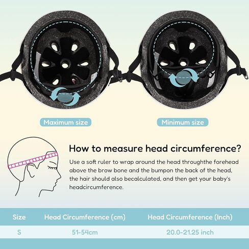 خوذة دراجة للأطفال من ميريرل، خوذة متدرجة قابلة للتعديل مع وسادات للركبة، وسادات للكوع، واقيات للمعصم، خوذة رياضية متعددة للتهوية من أجل لوح التزلج والتزلج على الجليد ودراجة سكوتر in Kuwait