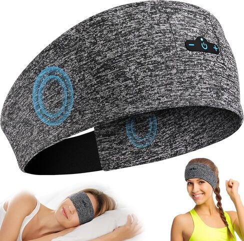 Sleep Headphones Bluetooth 5.2 Headband, Sleeping Headphones for Side Sleeper, 13H Playtime, Headband Headphones for Workout,Running,Yoga in Saudi Arabia