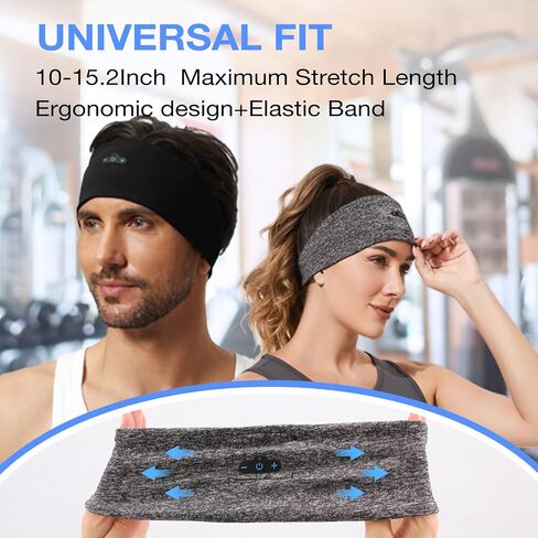 Sleep Headphones Bluetooth 5.2 Headband, Sleeping Headphones for Side Sleeper, 13H Playtime, Headband Headphones for Workout,Running,Yoga in Saudi Arabia