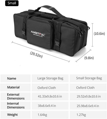 حقيبة حمل كبيرة لمعدات استوديو الصور مقاس 29.5 × 9.8 × 10.6 بوصة، للحوامل الثلاثية وحامل الإضاءة والمظلات ومجموعة إضاءة LED والتصوير الفوتوغرافي (29.5 بوصة / 75 سم) in Kuwait